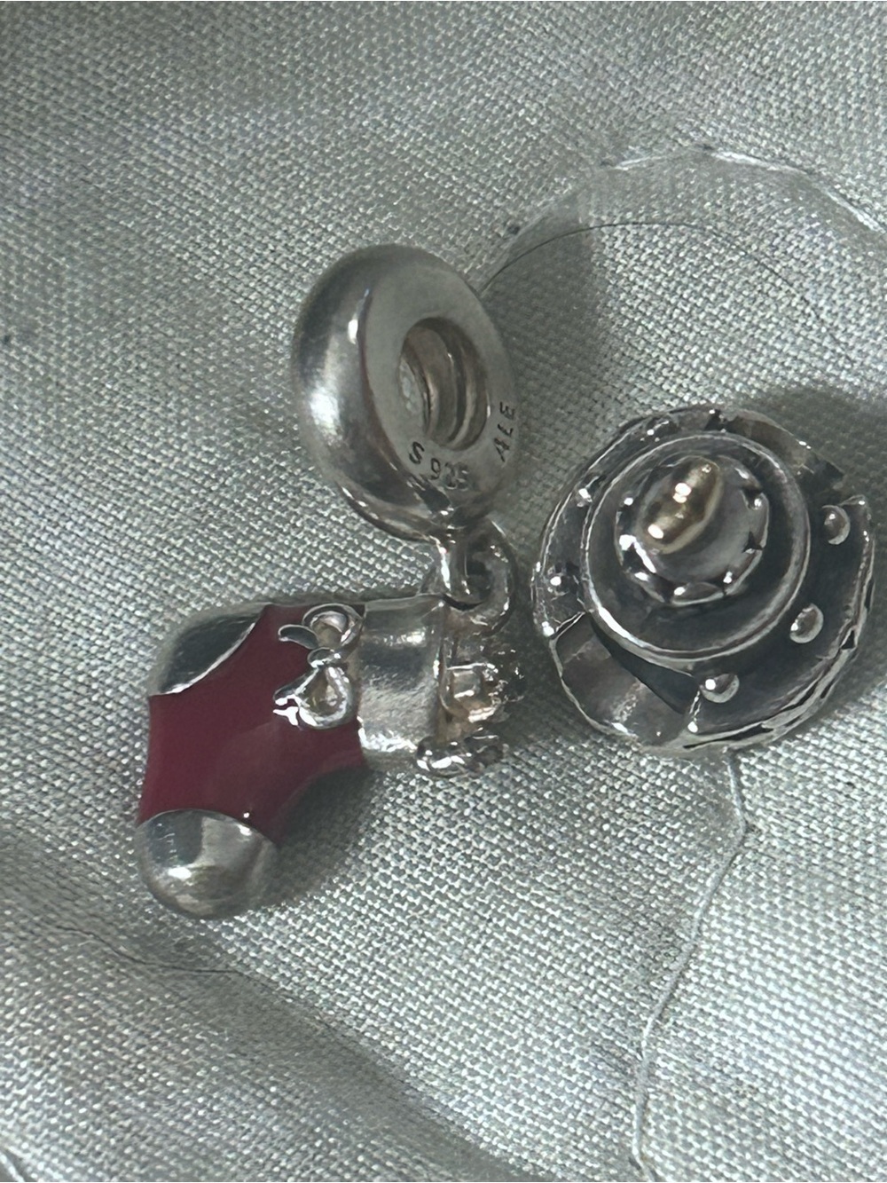 Pandora two Christmas Charms Stocking and Wedding Cake